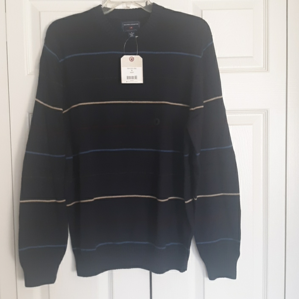 Saddlebred Striped Navy Blue
